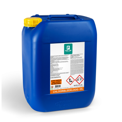 chloorbleekloog blauw verloren bidon